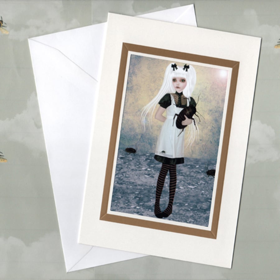 Blank Fantasy Greeting / Note Card I'm Keeping Him!