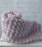 Crochet Baby Blanket, pink and grey baby girl gift for a shower or christening,  - Image 8