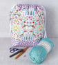 Project bag, drawstring bag, gnomes, mushrooms, bunnies  - Image 4