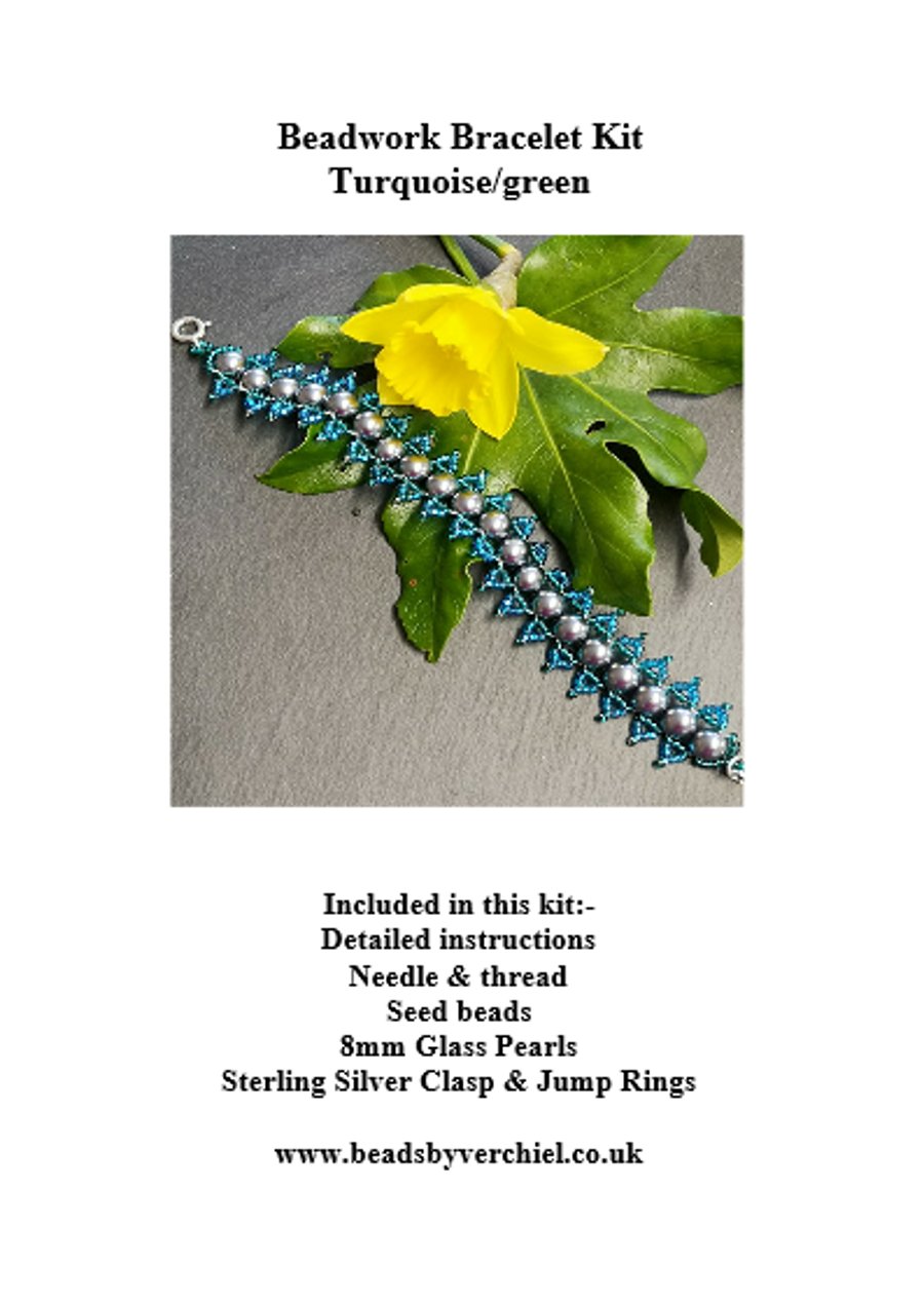 Turquoise Beadwork Bracelet Kit 