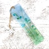 Pretty Glass Light Catcher - Turquoise Meadow Design 
