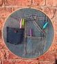 Handmade Denim Pocket Wall Hanging - Large