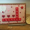 Personalised handmade Letterart engagement cards