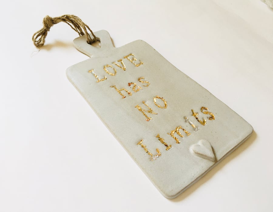 SALE-Handmade Ceramic novelty hanging board, home decor,gift idea, Cafe, kitchen