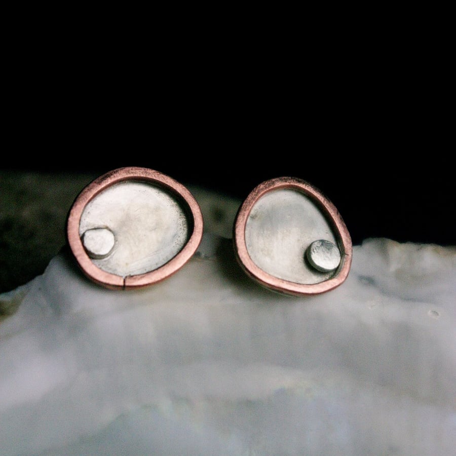 Silver Dewdrop Stud Earrings