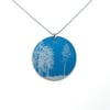 Light between the trees pendant - small blue