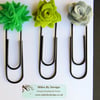 Large Metal Paper Clips with Felt Succulent Details