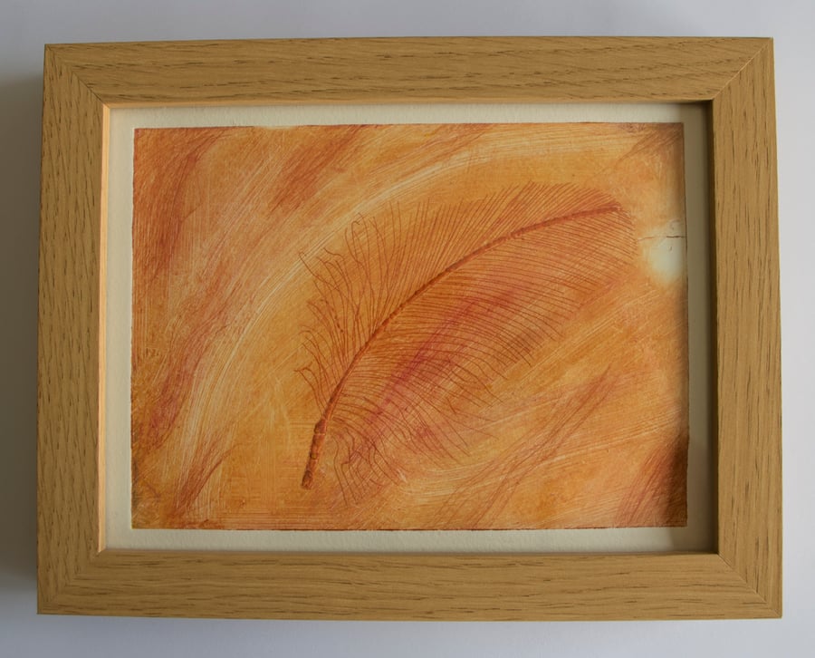 Red Feather, framed
