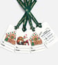 Plantable Christmas Gift Tags Set of 4, Santa & Gingerbread Seed Paper - Image 2