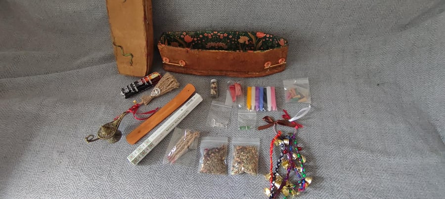 shamans healing casket handmade and filled with goodies for healing FREE gift