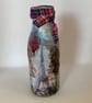 Paris World's Fair in 1900 Depicted on Decoupaged Glass Bottle