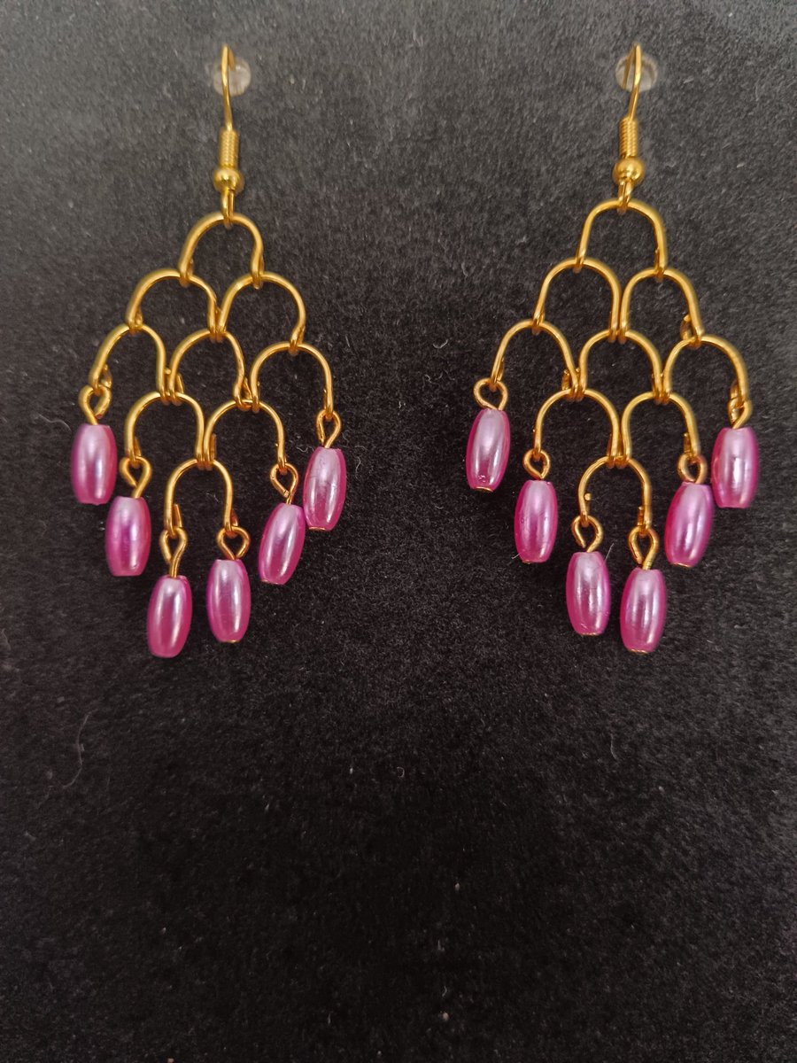 handcrafted chandelier earrings.