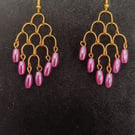 handcrafted chandelier earrings.