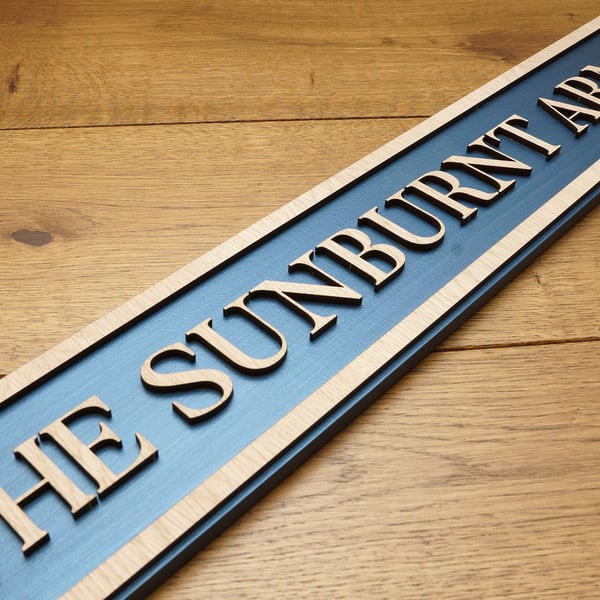 Personalised Street Sign - Custom Wooden Vintage Style Pub Shed Railway Man Cave