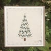 Made to order Little Sparkle Fir Tree hand embroidered card