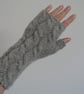 Fingerless Gloves Grey Alpaca - Image 1