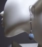 Blue Sky Sterling Silver Earrings featuring Hexagonal blue Opals - Image 2