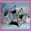 (Reserved for Maria) Spider Web Stained Glass Suncatcher 