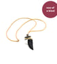 Handmade necklace leather pendant  - Image 1