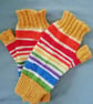 Fingerless Gloves - Hand knitted - multicoloured - Image 5