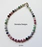 Genuine Ruby, Sapphire & Emerald Dainty Stacker Sterling Silver Bracelet - Image 3