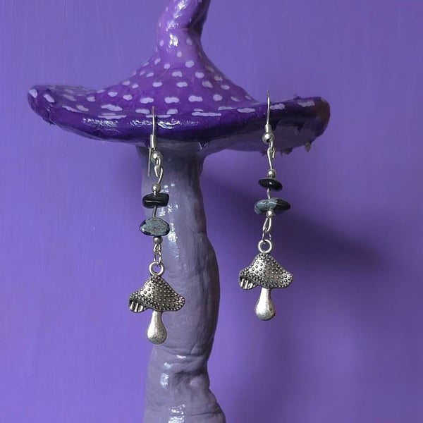 Mushroom earrings 