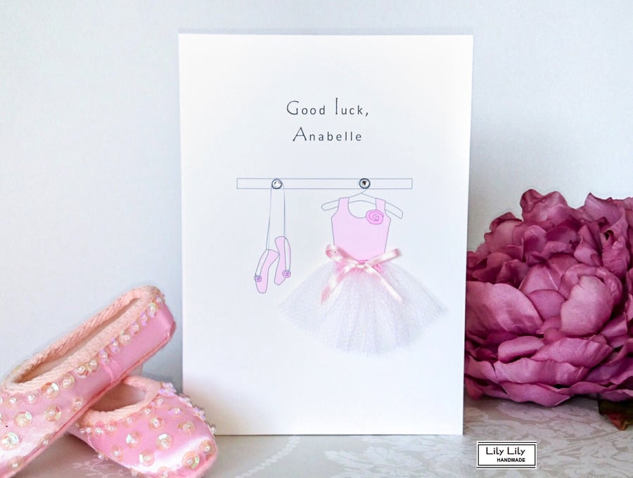 Good Luck Ballerina Card - Personalised