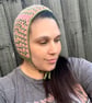 Granny Square Bonnet – Pink and Green Crochet Festival Hat with Ties - Image 1