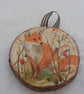Decoupaged Fox Wall Hanging - Image 3