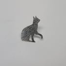 Cat brooch or tie pin