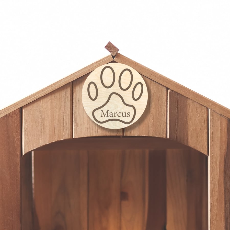 Dog Paw Print Name Pet Decoration Coloured Cat Paw Name Kennel Decor