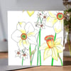 Daffodil design Greeting card 