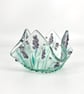 Fused Glass Lavender Tea Light Holder 
