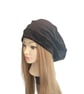 Black Wavy Retro Vintage Style Beret Hat for Women Slouchy Velour Beret Hat 