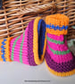 Bright Pure Cotton Aran Baby Booties 0-3 months size  - Image 2