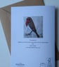 Robin Embroidered Portrait Greetings Card - Image 3