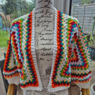 Handmade Crochet Hexagon Cardigan 