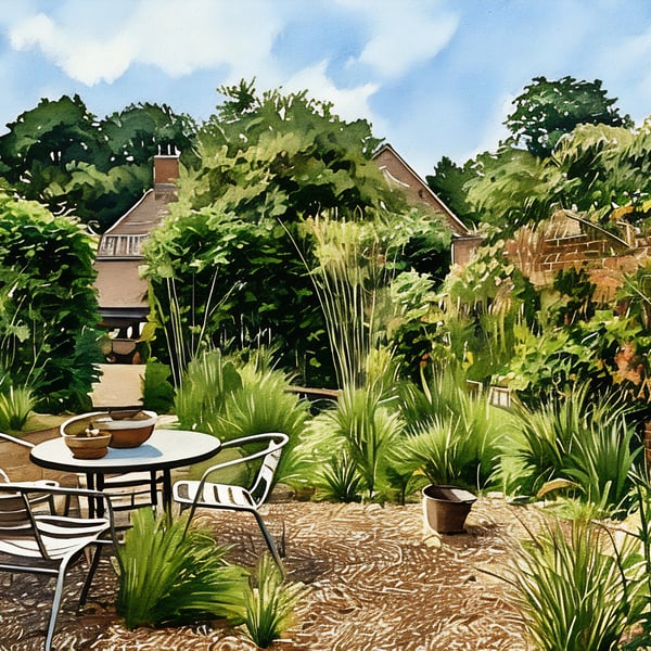 A4 Print Of Walled Garden Norfolk 