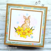 Card - blank cards, bunny, daffodils, easter, baby, all occasions