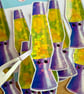 Retro Y2K Lava Lamp Sticker - Silver Dot Disco 90s Holographic Vinyl Decal