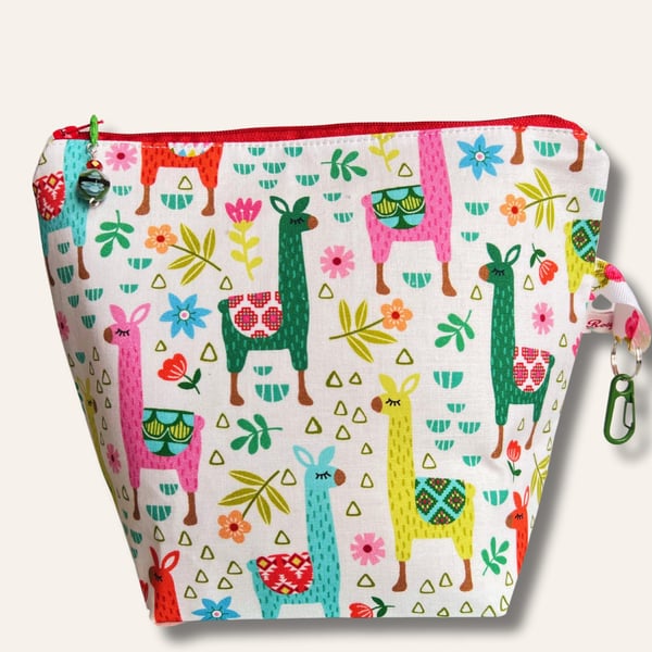 Llama Project Bag for Knitting or Crochet