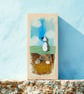 Handmade Puffin Wall Art, Coastal Pebble Picture, One-of-a-Kind Beach House Gift - Image 3