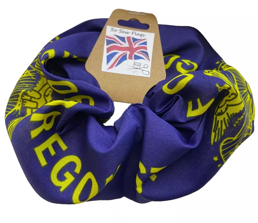 Oregon USA State America Flag Hair Scrunchie Scrunchies Accessory Band 