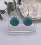 Amazonite and sterling silver cluster earrings