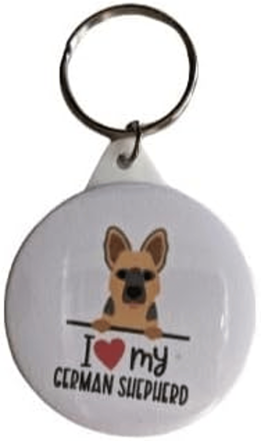 I Love My German Shepherd Dog Keyring 