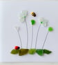 Cornwall sea glass spring garden design greeting card 