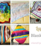 Colourful Square Lap Blanket, Vibrant Crochet Knee Warmer - Image 8