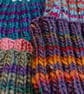 Hand Knitted stripey Merino Headband in Powder Blue  - Image 6