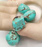 Bracelet with Turquoise Nugget Beads and Chain, Summer Bracelet, Gift for Her - Image 6