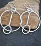 Large Silver Hoop Earrings, Argentium Silver Earring Hoops, Handmade Hoops